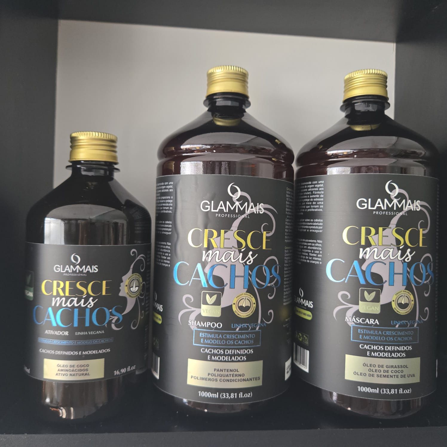 Linha Cresce Mais Cachos GLAMMAIS 1L