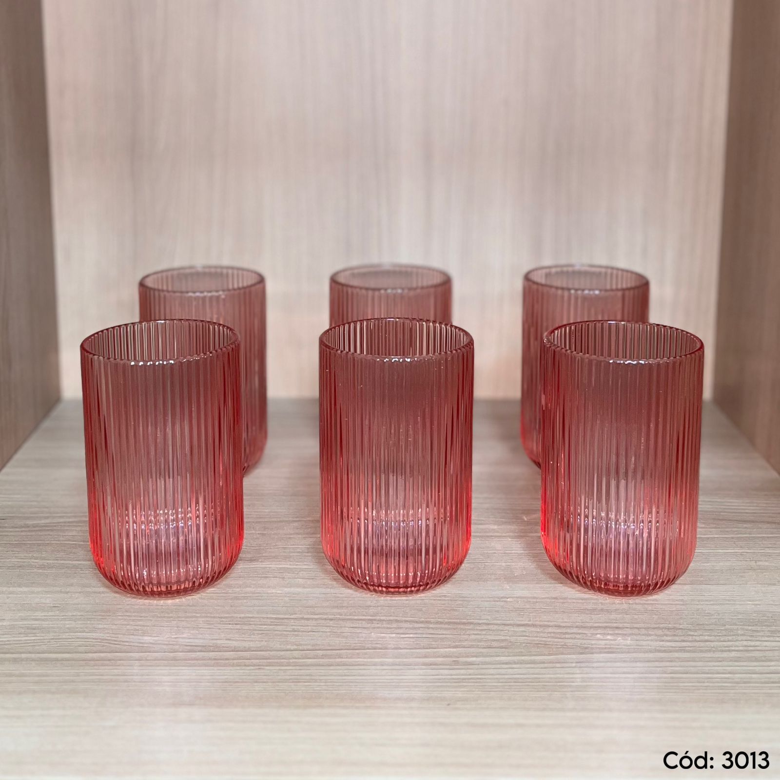 Kit de Copos com Relevo VERMELHO